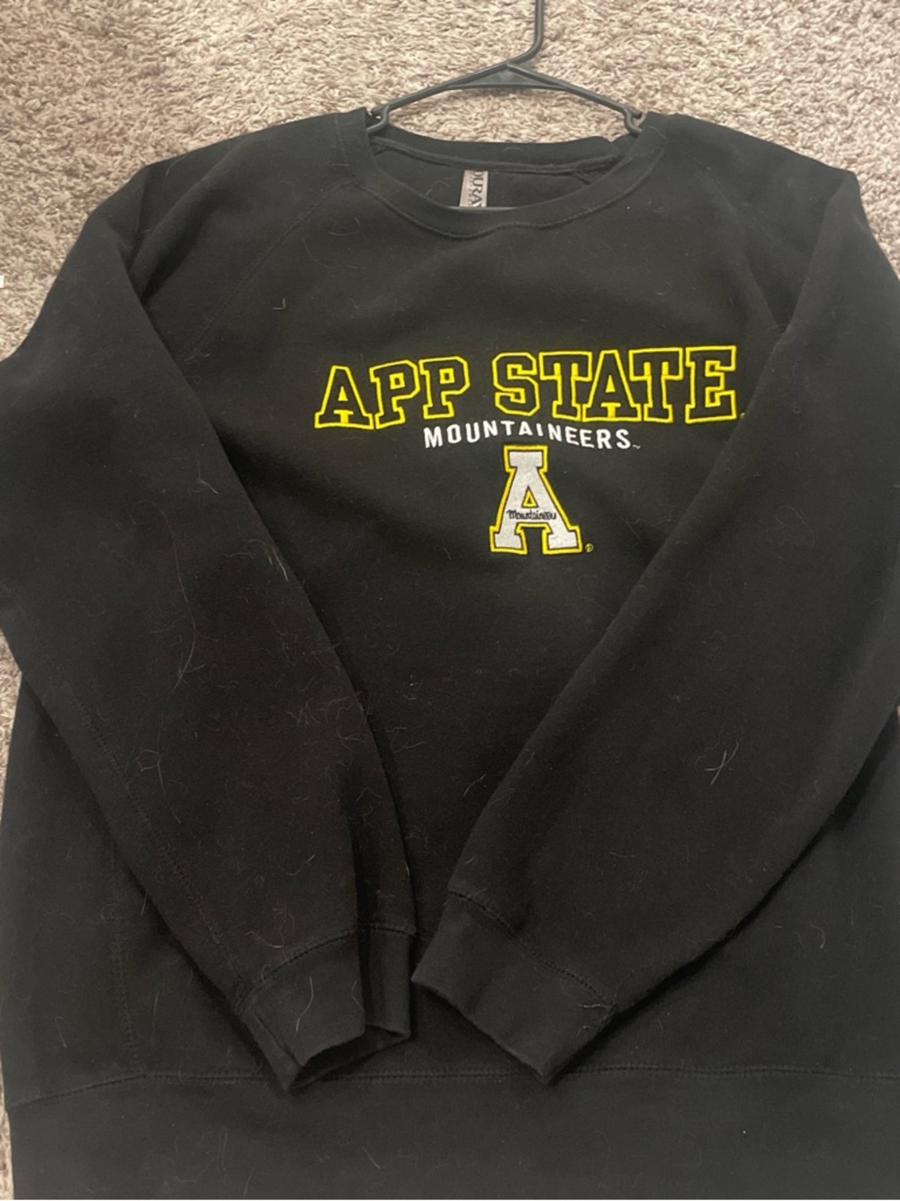 App State Mountaineers Black Crewneck Sweatshirt